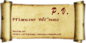 Pflanczer Vénusz névjegykártya